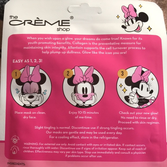 ✨🆕Crème Shop Minni Mouse/Pooh/& Wonder Woman Face Masks!BNIP!✨ - Picture 9 of 14